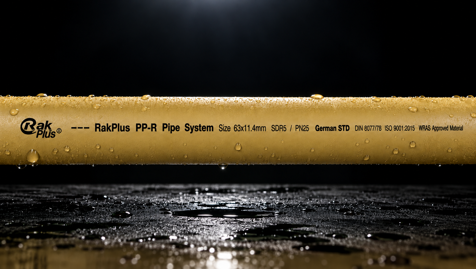 RAKPLUS PP-R Yellow Pipe SDR5/PN25